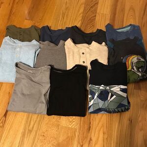 Boys Long Sleeve T-Shirt Bundle Size 8 Medium